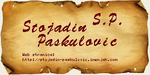 Stojadin Paskulović vizit kartica